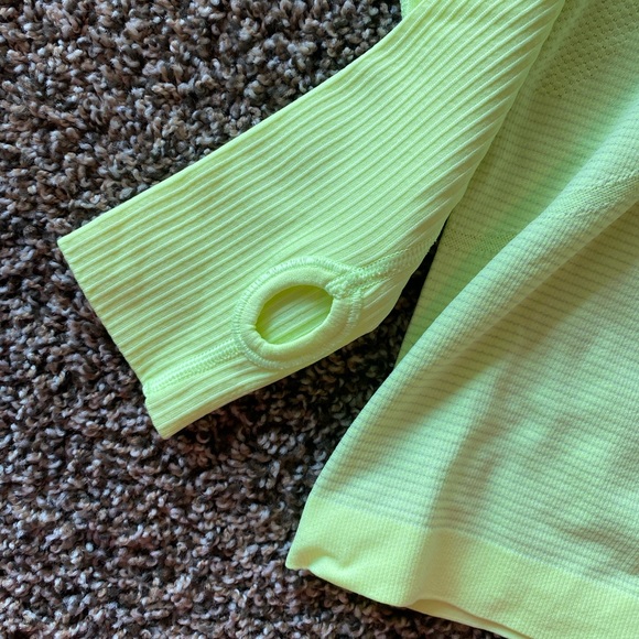 Lululemon Swiftly Long Sleeve Neon Yellow - Picture 3 of 3